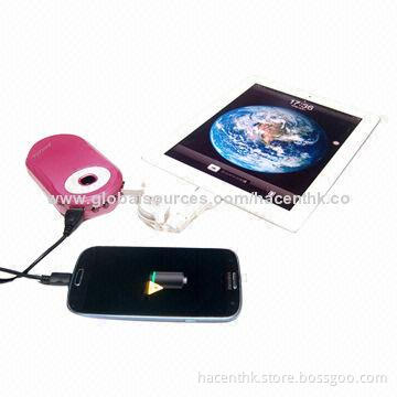 USB Power Bank 12,000mAh for iPad, Phone, Sized 125x70x26mm